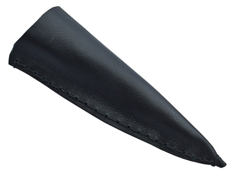 Faca para colecionador em Obsidiana. Empunhadura em chifre de cervo, 25 cm