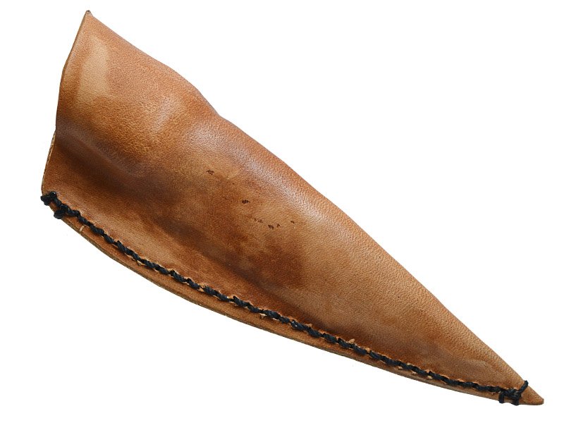 Faca para colecionador em Obsidiana. Empunhadura em chifre de cervo, 24 cm