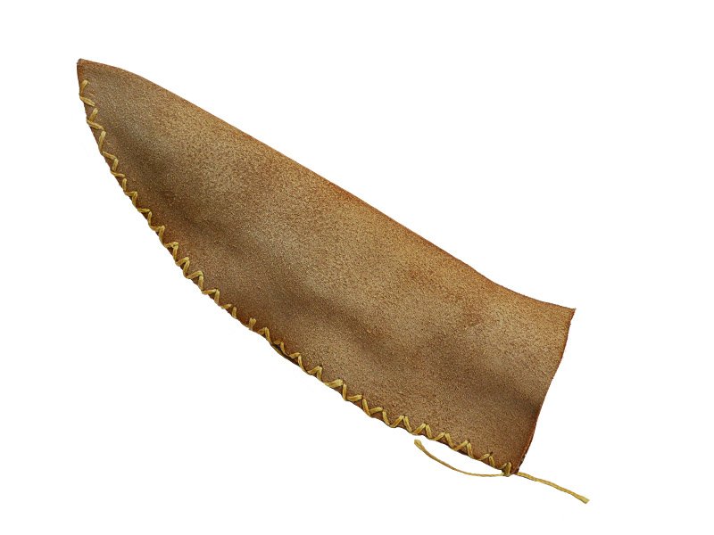 Faca para colecionador em Obsidiana. Empunhadura em chifre de cervo, 26 cm