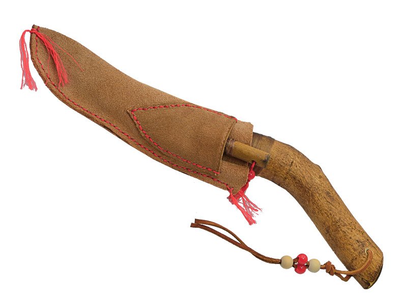 Faca para colecionador em Obsidiana. Empunhadura tatajuba, 27 cm