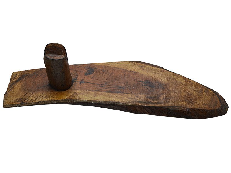 Faca para colecionador em Obsidiana. Empunhadura em chifre de cervo, 29 cm