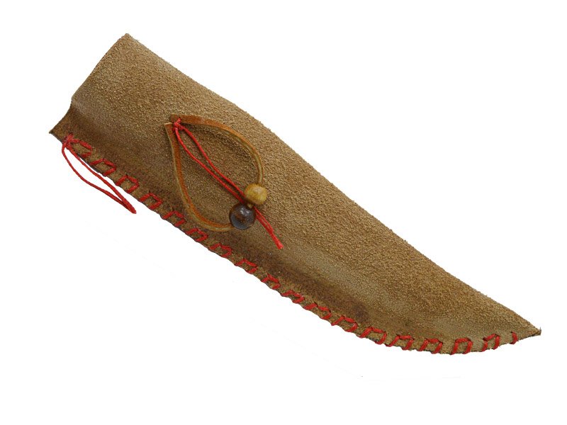 Faca para colecionador em Obsidiana. Empunhadura em osso de cabrito, 24 cm