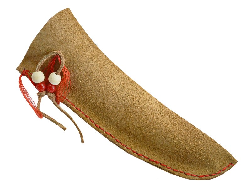 Faca para colecionador em Obsidiana. Empunhadura em chifre de cervo, 25 cm