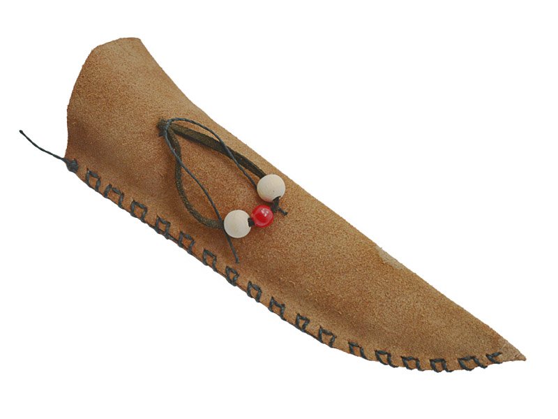 Faca para colecionador em Obsidiana. Empunhadura em chifre de cervo, 27 cm