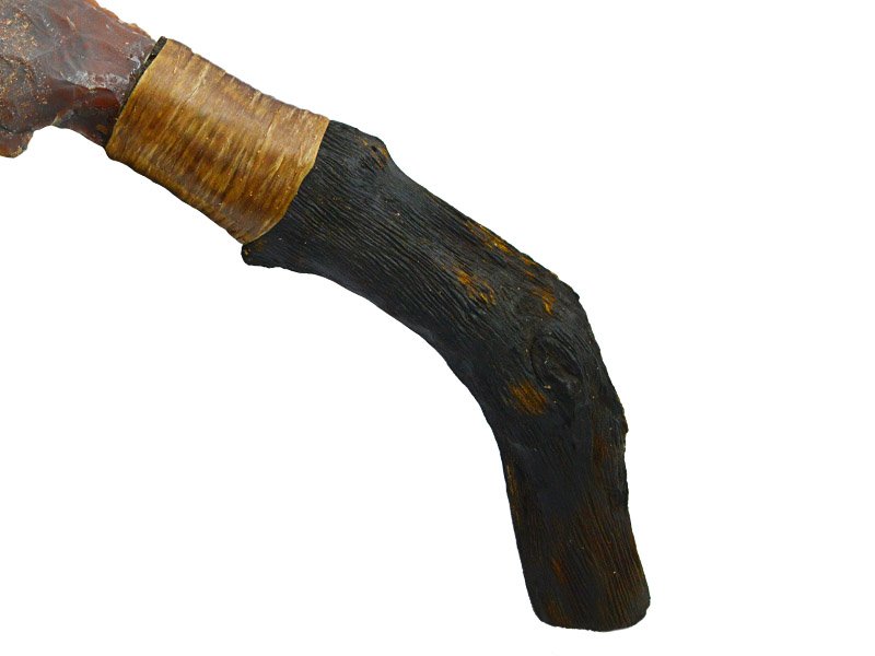 Faca para colecionador em Obsidiana. Empunhadura Jabuticaba Carbonizada, 28 cm