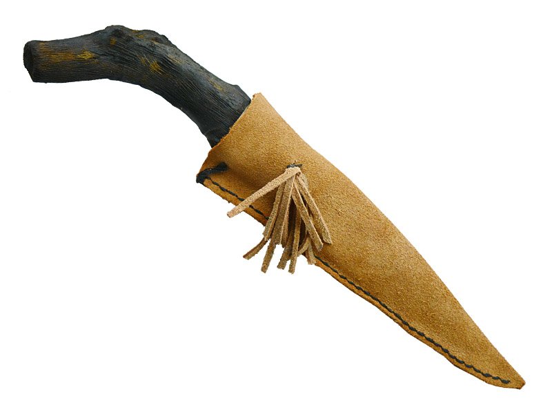 Faca para colecionador em Obsidiana. Empunhadura Jabuticaba Carbonizada, 28 cm