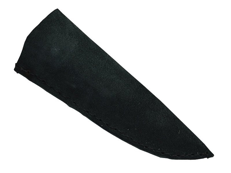 Faca para colecionador em Obsidiana preta. Empunhadura em chifre de cervo, 29 cm