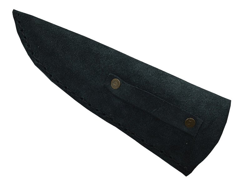 Faca para colecionador em Obsidiana preta. Empunhadura em chifre de cervo, 29 cm