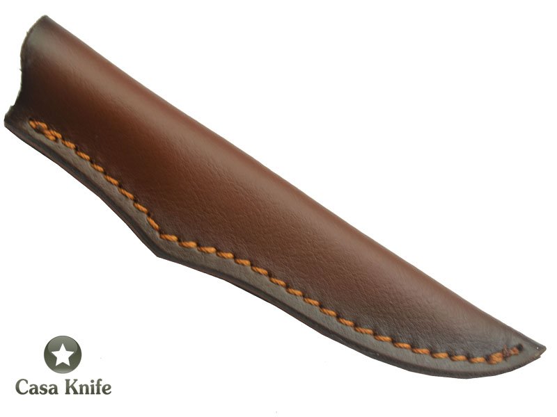 Faca para colecionador forjado em aço damasco - padrão gotas de chuva com empunhadura em osso tingido. 20 cm