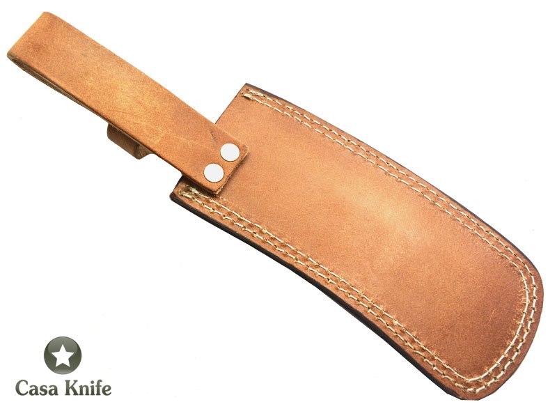 Faca para colecionador forjada em aço damasco, com Empunhadura escalavrada em Pau - Ferro , 30 cm