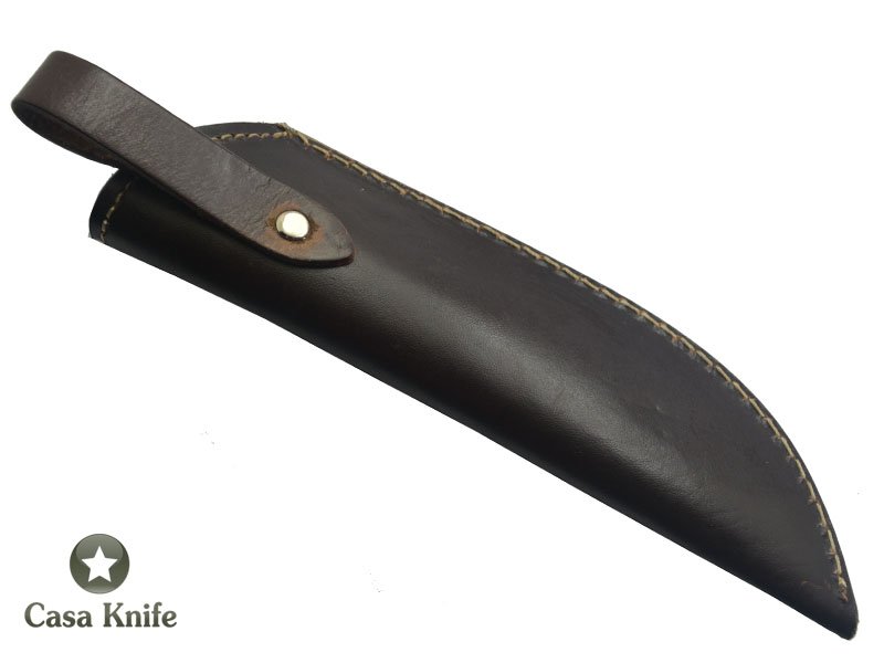 Faca para colecionador forjado em aço damasco. Empunhadura em Ébano Africano, 25 cm