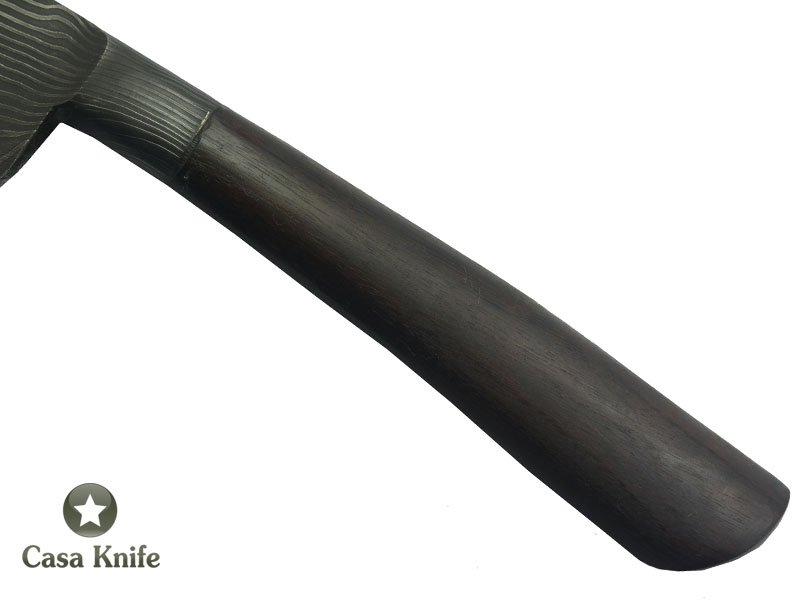 Monte Cristo faca para colecionador forjado em aço damasco. Empunhadura em Pau - Ferro, 33 cm