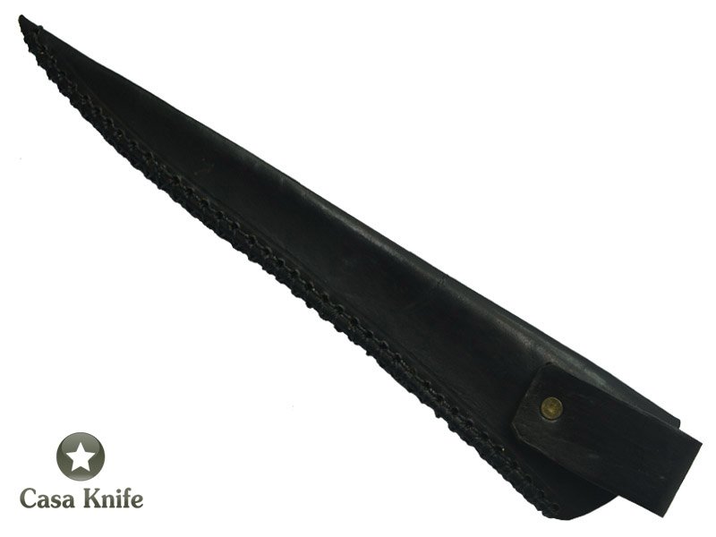Faca Sangradeira Montecristo para colecionador em aço damasco. Empunhadura em Platano estabilizado, 42 cm