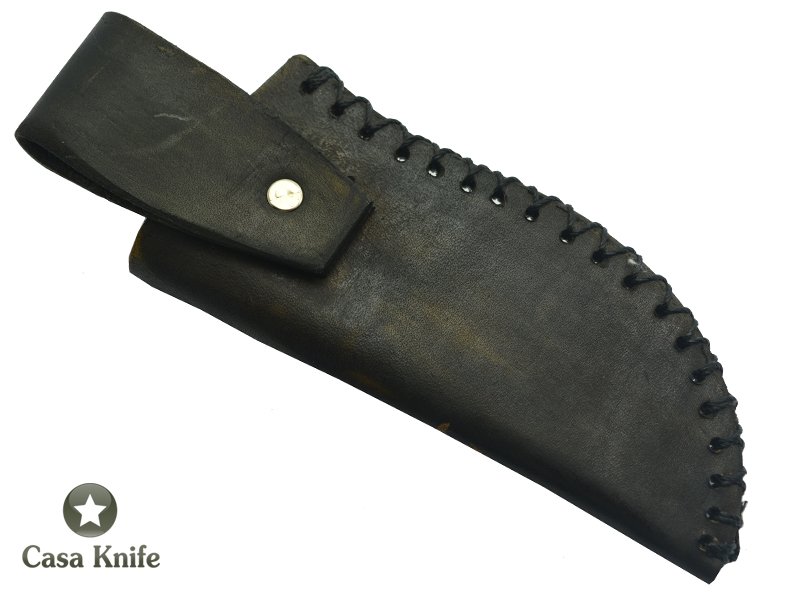 Faca Skinner Monte Cristo para colecionador forjado em aço 1075. Empunhadura em Madeira Bruna. 19 cm