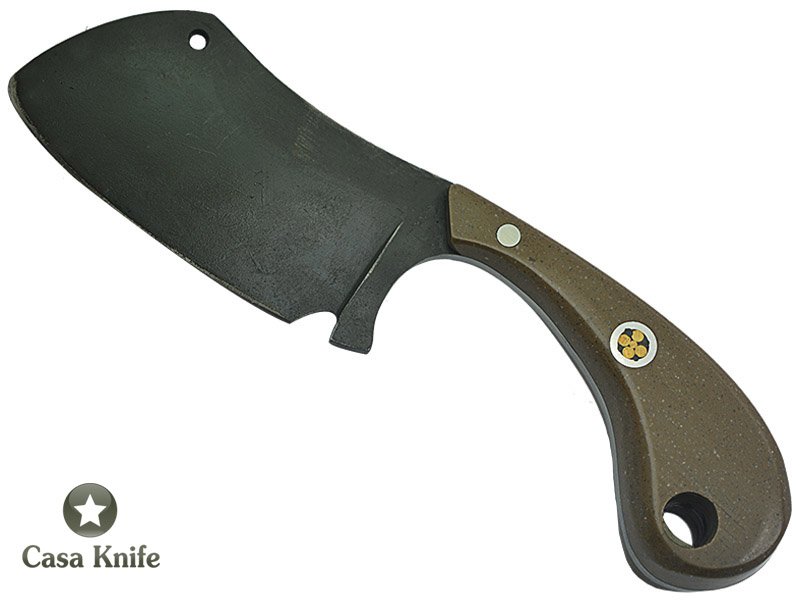 Faca Skinner Monte Cristo para colecionador forjado em aço 1080. Empunhadura em Corean. 18 cm