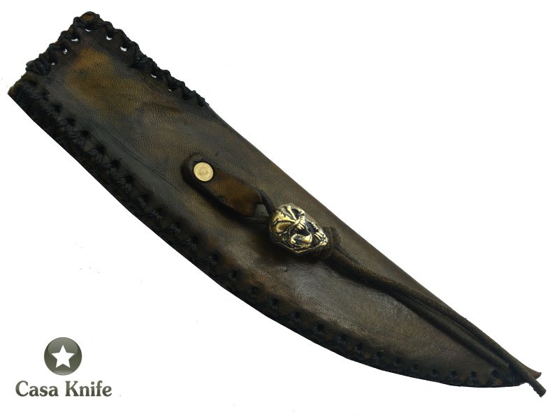 Faca Skinner Brüt Forge Monte Cristo para colecionador forjado em aço inox 420. Empunhadura em Madeira Jaqueira e Resina, 27 cm