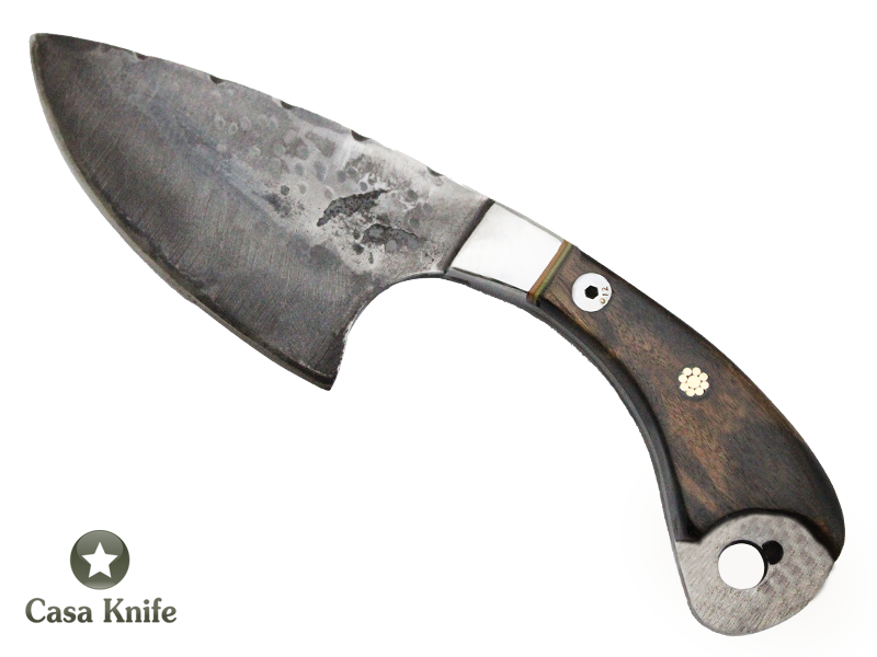 Faca Skinner Montecristo para colecionador forjado em aço 5160 . Empunhadura em Madeira Tapicuru, 19 cm