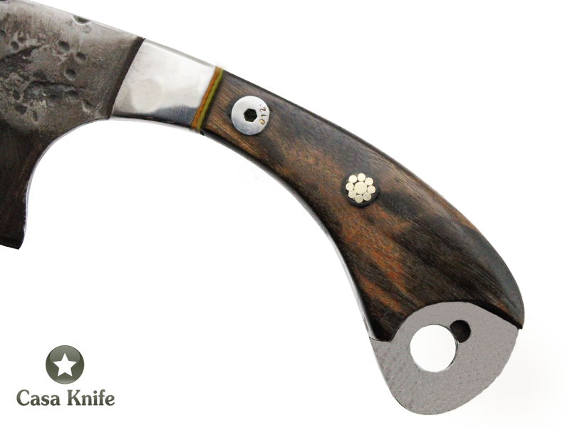 Faca Skinner Montecristo para colecionador forjado em aço 5160 . Empunhadura em Madeira Tapicuru, 19 cm