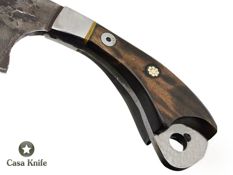 Faca Skinner Montecristo para colecionador forjado em aço 5160 . Empunhadura em Madeira Tapicuru, 19 cm