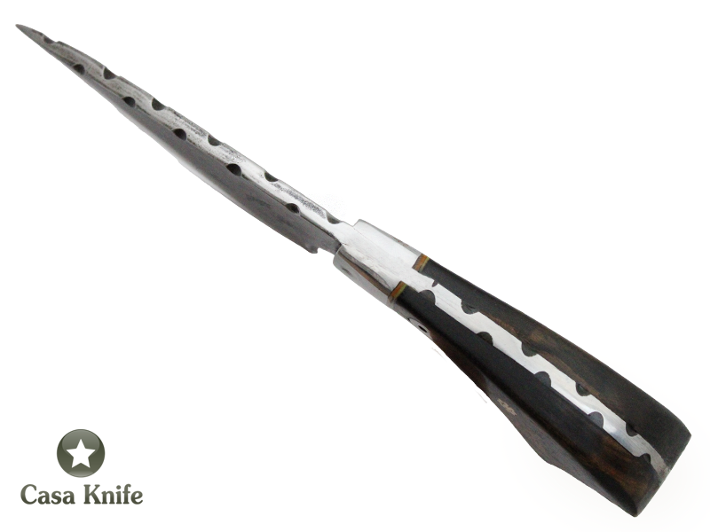 Faca Skinner Montecristo para colecionador forjado em aço 5160 . Empunhadura em Madeira Tapicuru, 19 cm