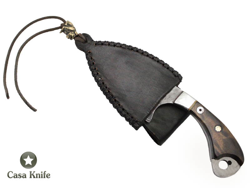 Faca Skinner Montecristo para colecionador forjado em aço 5160 . Empunhadura em Madeira Tapicuru, 19 cm