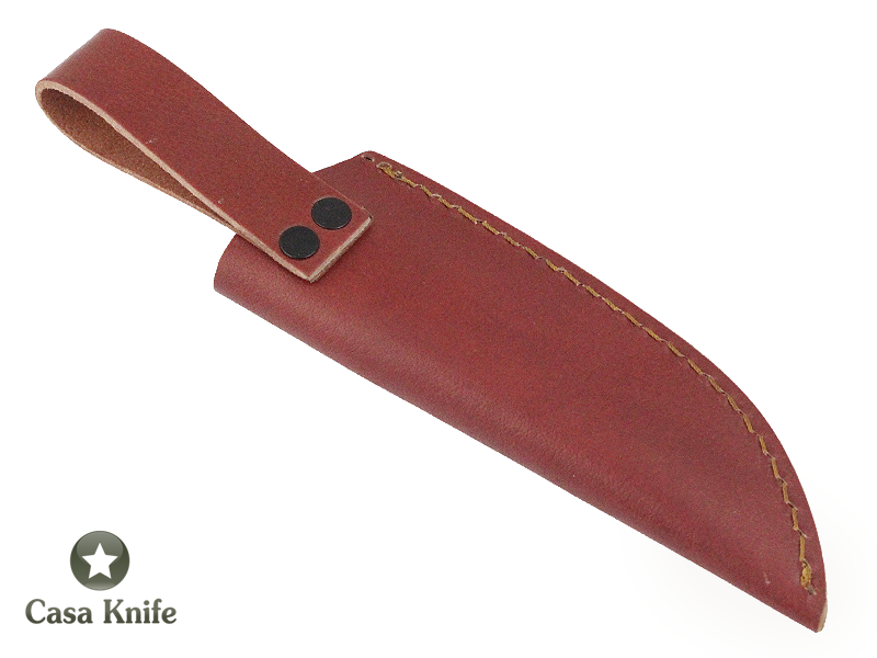 Faca Skinner para colecionador forjado em Aço Damasco. Empunhadura em Rádica de Imbuia, 20 cm