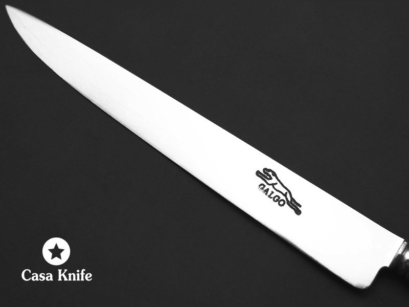 Galgo faca língua de chimango para colecionador em aço carbono com empunhadura em madeira de pau-ferro 34 cm