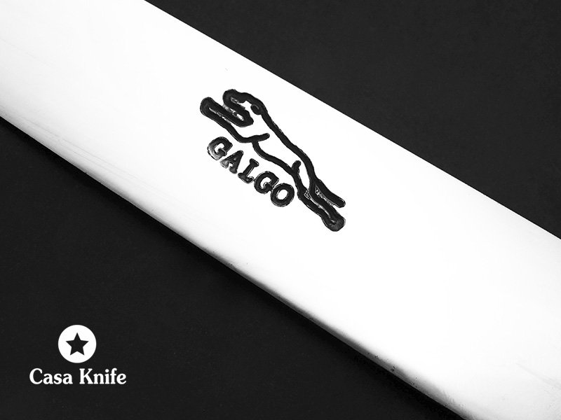 Galgo faca língua de chimango para colecionador em aço carbono com empunhadura em madeira de pau-ferro 34 cm