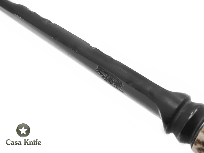 Indio faca para colecionador em aço acetinado integral com empunhadura em chifre de cervo 25 cm
