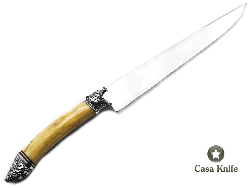 Indio faca para colecionador em aço carbono com empunhadura em chifre de cervo 34 cm