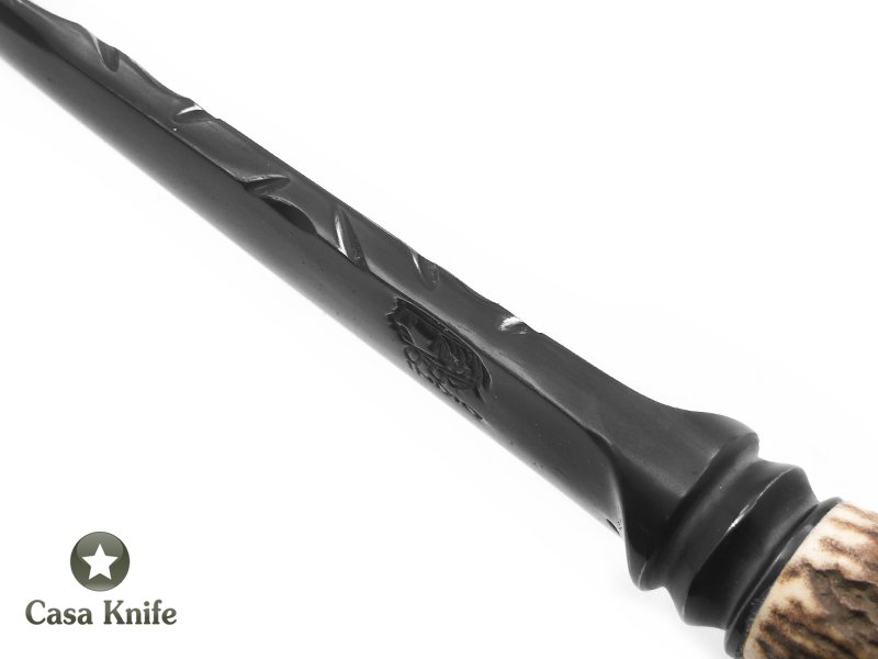Indio faca para colecionador em aço D2 integral acetinado com empunhadura em chifre de cervo 24 cm