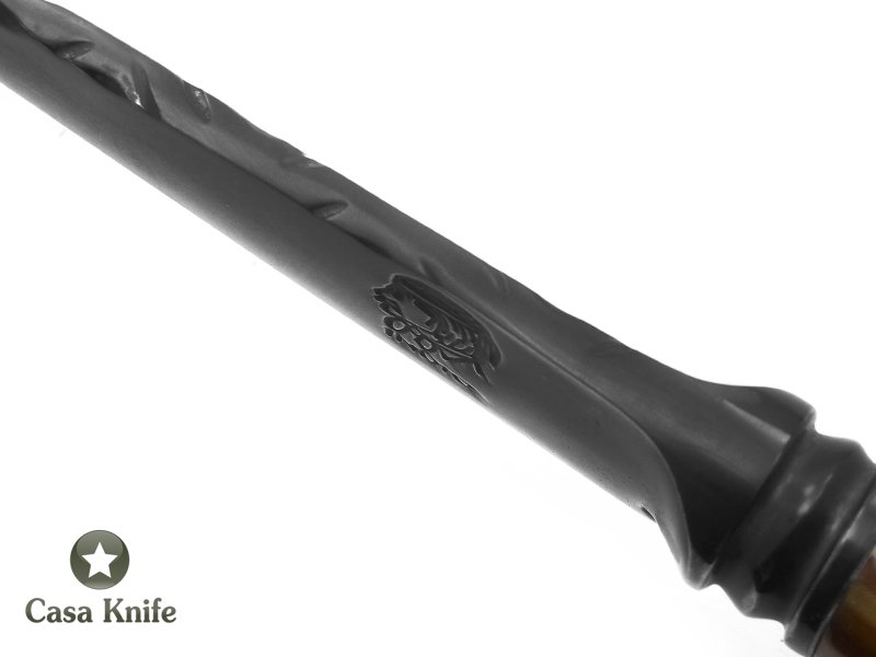 Indio faca para colecionador em aço inox acetinado integral com empunhadura em chifre de boi 25 cm