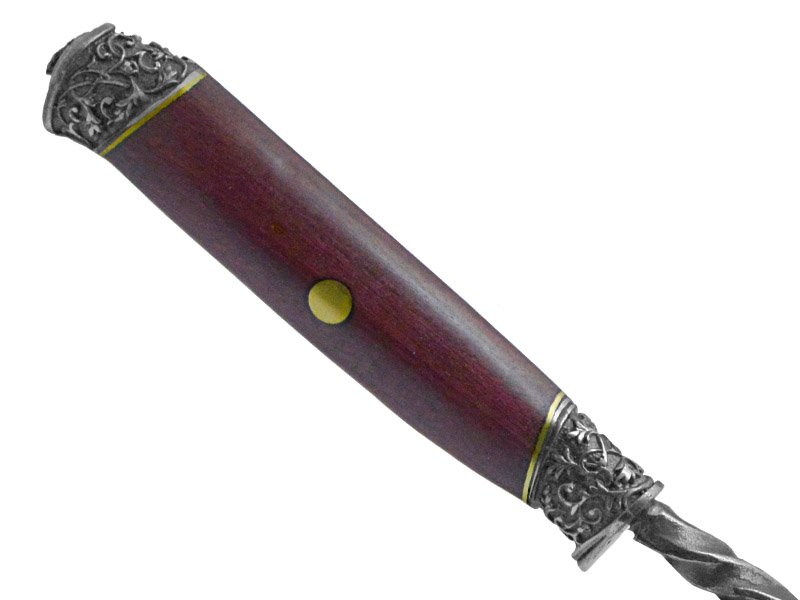 Kit parrilha artesanal forjado em aço 1070. Empunhadura em madeira roxinho do Pará.