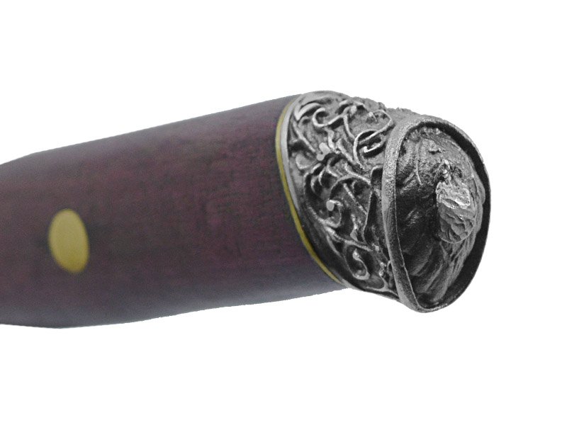 Kit parrilha artesanal forjado em aço 1070. Empunhadura em madeira roxinho do Pará.