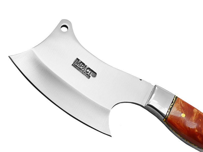 Machadinha chopper com lamina integral em aço D2. empunhadura em resina, 20 cm