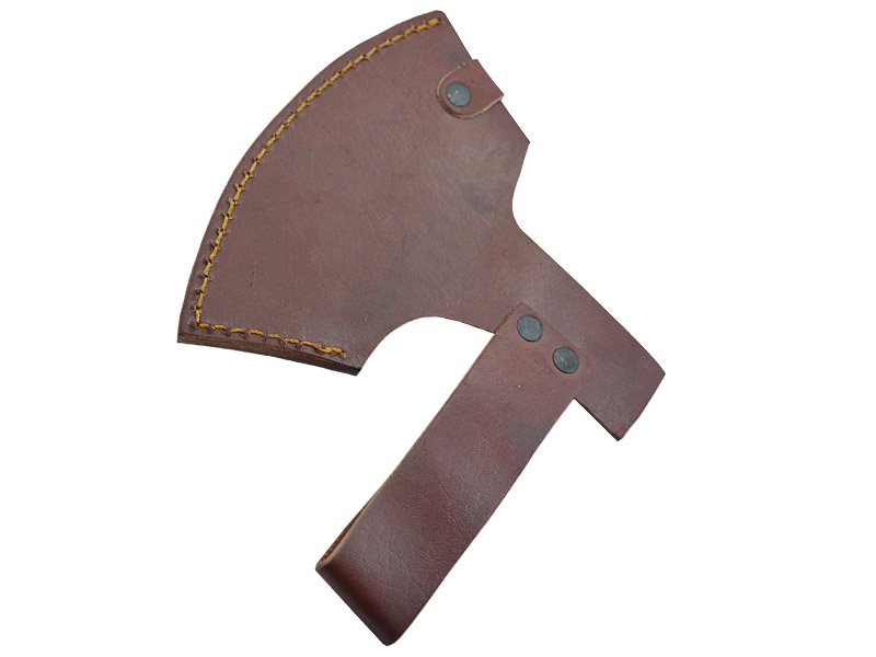 Machado Tomahawk para colecionador em aço damasco. Empunhadura chifre de servo com roseta, 49 cm