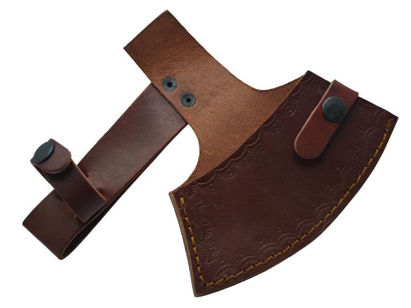 Machado Tomahawk pipe para colecionador em aço damasco com empunhadura em madeira de Jacarandá da Bahia, 49cm