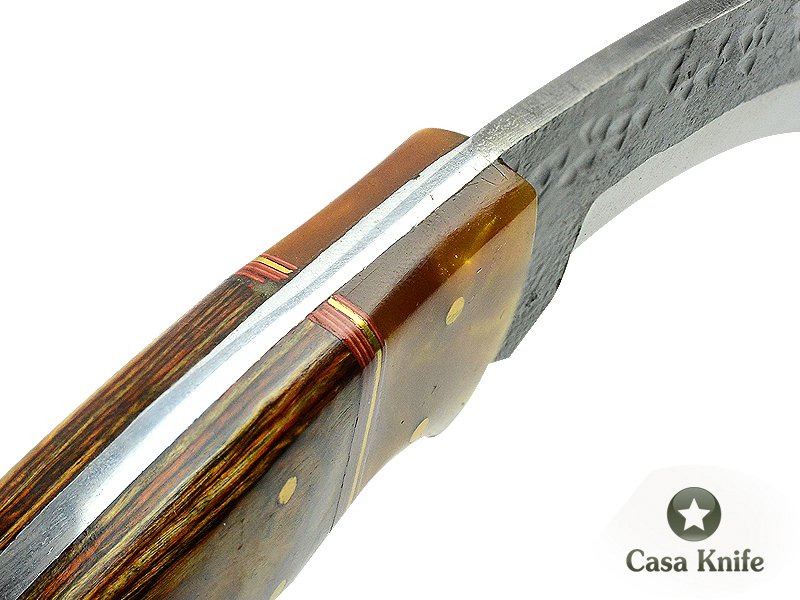 Magnifica faca Karambit Brut Forge para colecionador forjada em aço 1095. Empunhadura em pakkawood e aluminite,19 cm