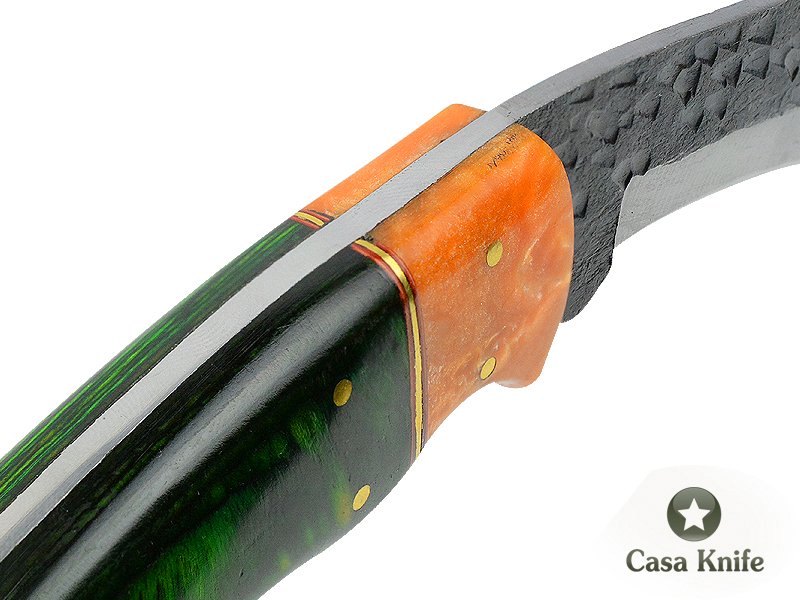 Magnifica faca Karambit Brut Forge para colecionador forjada em aço 1095. Empunhadura em pakkawood e aluminite,19 cm