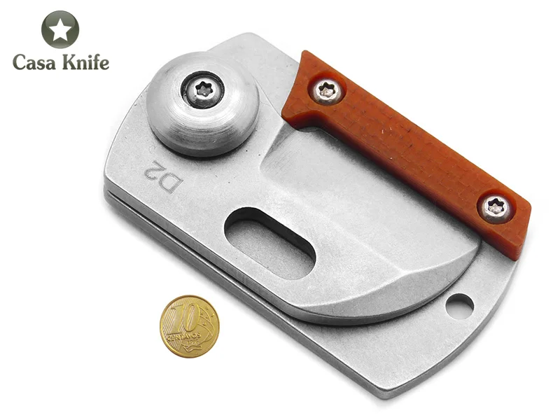 Mini faca de bolso dobrável para colecionador em aço D2 7 cm