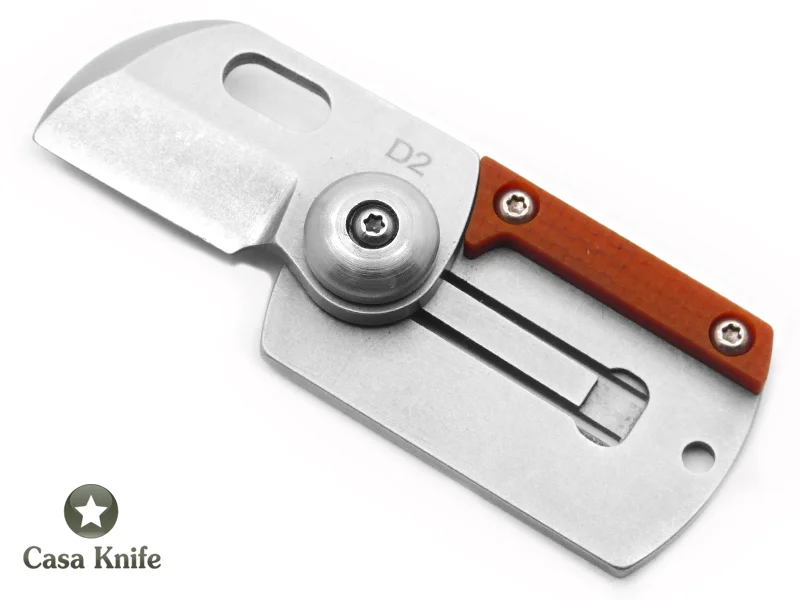 Mini faca de bolso dobrável para colecionador em aço D2 7 cm