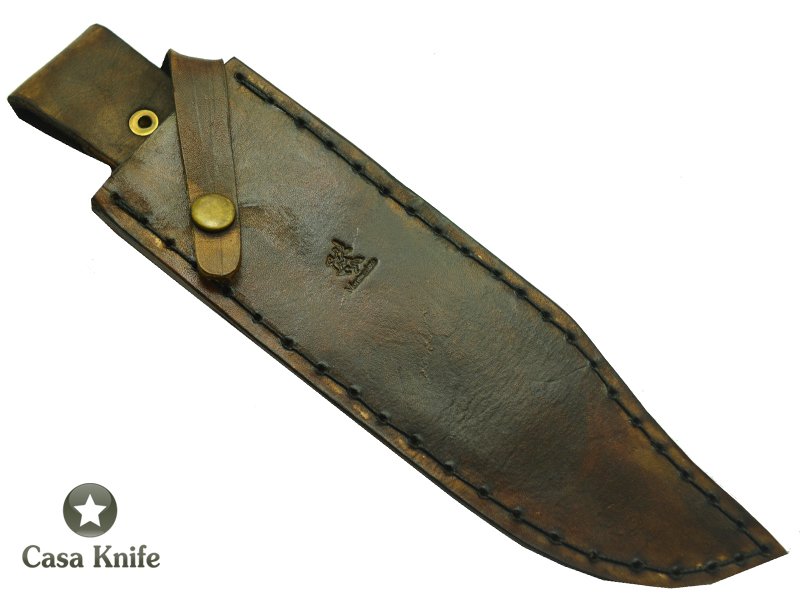 Monte Cristo Faca Bowie para colecionador forjada em aço 1070 com empunhadura em Angico, 33 cm