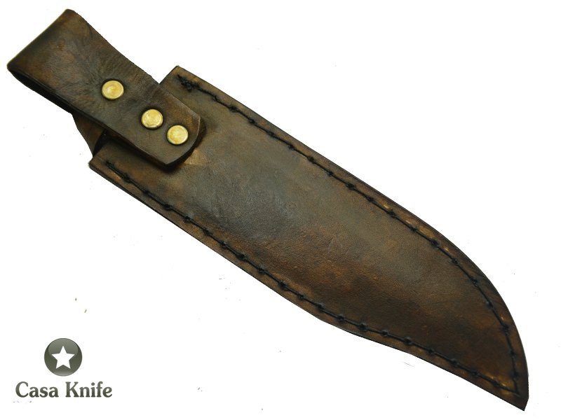 Monte Cristo Faca Bowie para colecionador forjada em aço 1070 com empunhadura em Angico, 33 cm