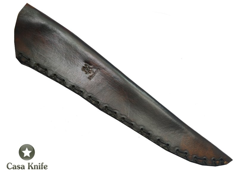 Monte Cristo Faca para Churrasco para colecionador forjada em aço 1070, com empunhadura em Radica de Teca , 31 cm