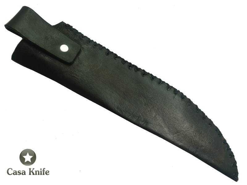 Monte Cristo Faca para churrasco para colecionador forjado em aço C 75 fosfatizado. Empunhadura em Jacaranda Bahia, 33 cm