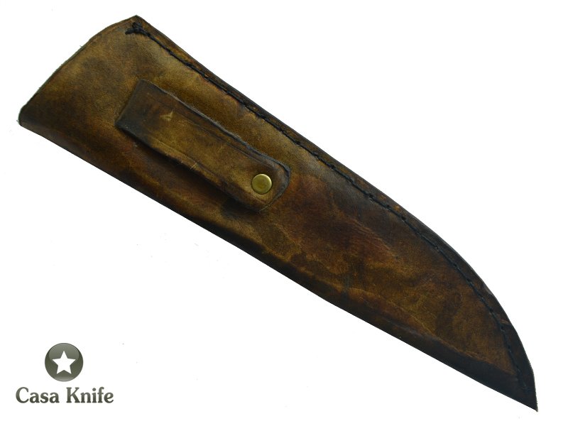 Monte Cristo faca para churrasco para colecionador forjado em aço inox 304. Empunhadura em Cerejeira, 34 cm