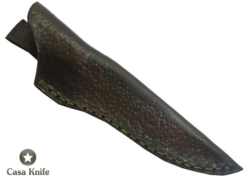 Monte Cristo Faca para colecionador forjada em aço damasco, com empunhadura em em Pau- Ferro, 24 cm