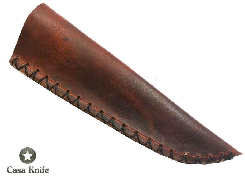 Monte Cristo Faca para colecionador forjada em aço damasco, com empunhadura em Spalted Platano estabilizado, 29 cm