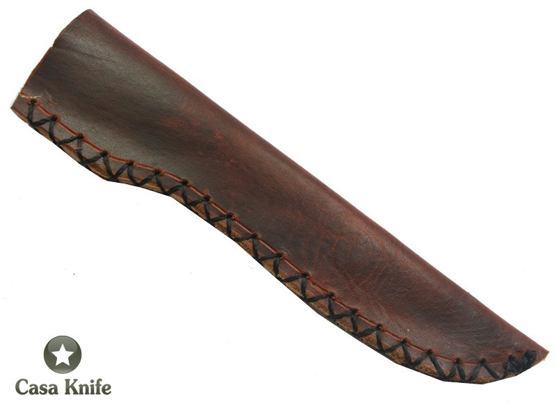Monte Cristo Faca para colecionador forjada em aço damasco, com empunhadura em Spalted Platano estabilizado, 26 cm