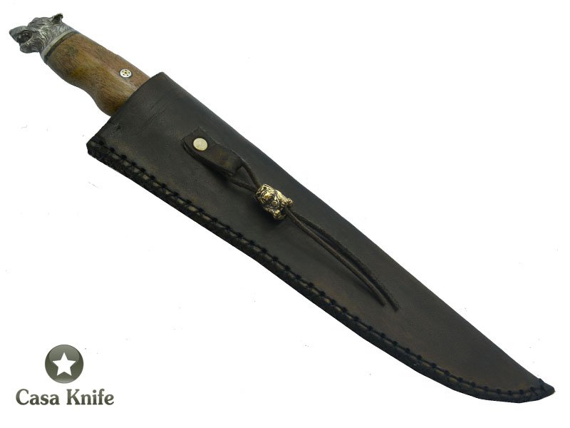 Faca para churrasco Brüt Forge Monte Cristo para colecionador forjado em aço 6160. Empunhadura em Madeira Jamelão, 35 cm